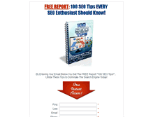 Tablet Screenshot of 100seotips.trafficcenter.com